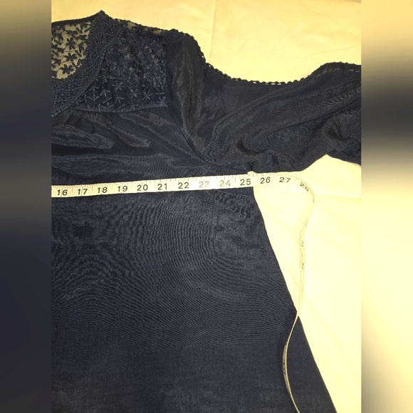 Style & Co Women's XL 3/4 Sleeve Embroidered Lace Top - Picture 15 of 16